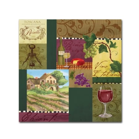 Fiona Stokes-Gilbert 'Wine Panels' Canvas Art,18x18